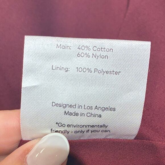 Fame and Partners Burgundy Lace Gown Sz 8 - Picture 7 of 12